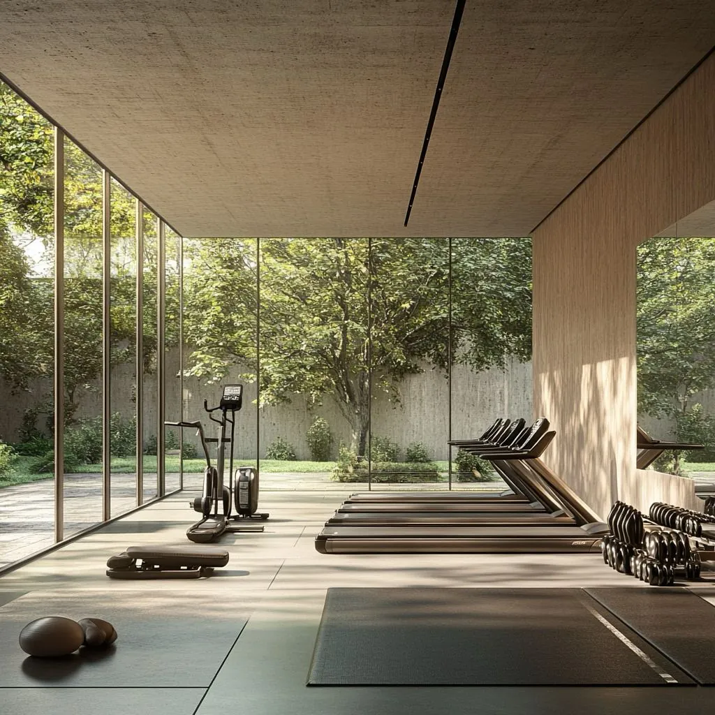 JAD 288 residents fitness studio with premium equipment and natural light